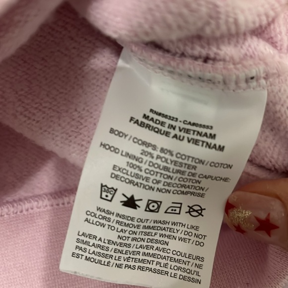 Nike Girl Hoodie Light Pink, basic logo, size XS - Picture 6 of 7